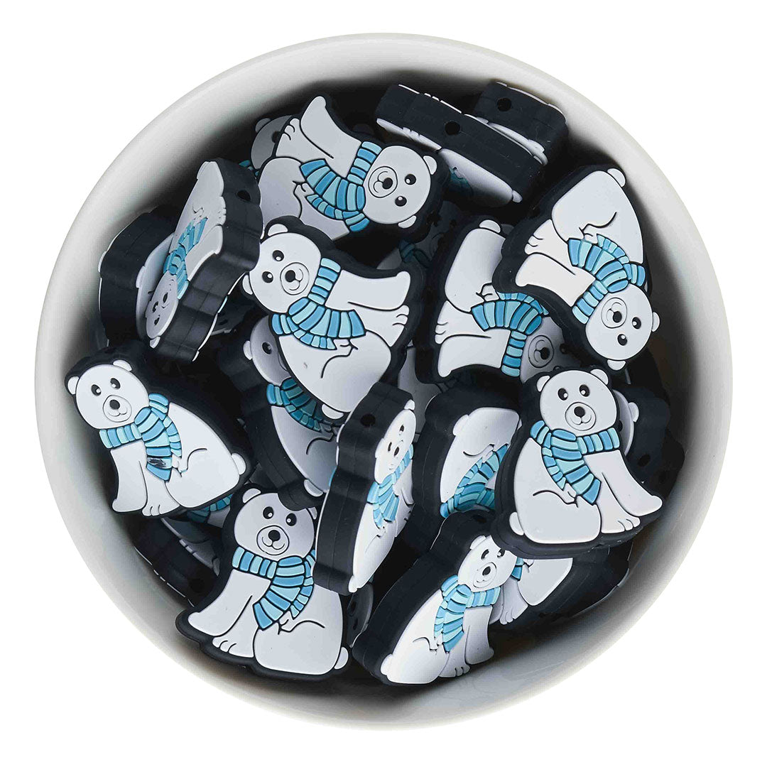 Silicone Focal Beads Polar Bear from Cara & Co Craft Supply