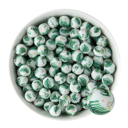 12mm Silicone Round Print Beads Berry & Branches from Cara & Co Craft Supply