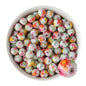 12mm Silicone Round Print Beads Summer Floral from Cara & Co Craft Supply