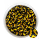 12mm Silicone Round Print Beads Sunflower Floral from Cara & Co Craft Supply