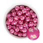 15mm Silicone Round Print Beads Daisy Floral from Cara & Co Craft Supply