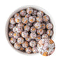 15mm Silicone Round Print Beads Pumpkin Patch from Cara & Co Craft Supply