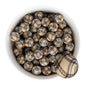 15mm Silicone Round Print Beads Tartan Plaid from Cara & Co Craft Supply