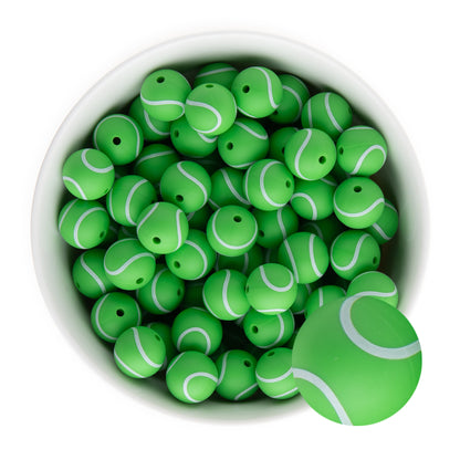 Printed Silicone Round Beads