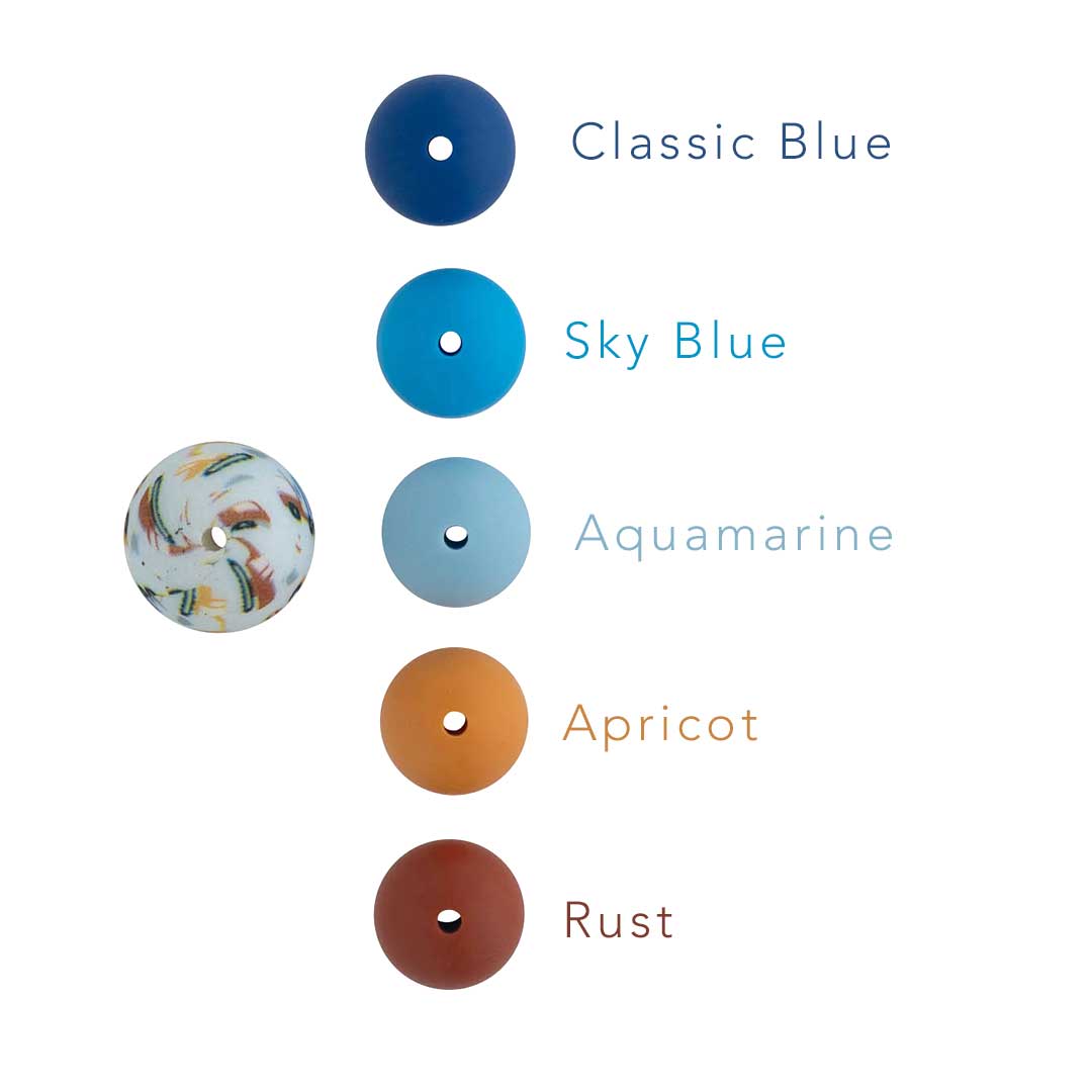 12mm Round Silicone Print Beads Color Comparison Construction Zone