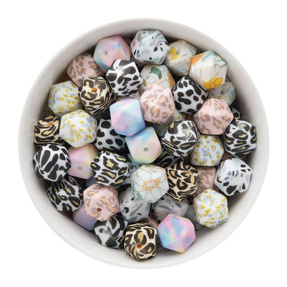 Silicone Print Beads Standard - Hexagons from Cara & Co Craft Supply