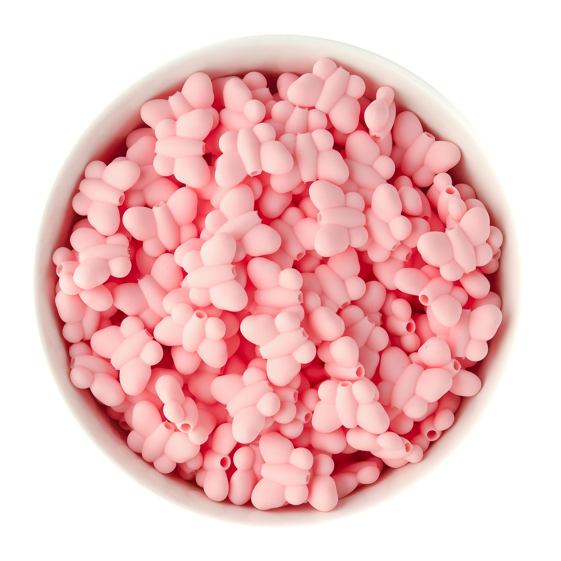 Puffy Butterfly Soft Pink Silicone Focal Beads for silicone bead crafting from Cara & Co Craft Supply