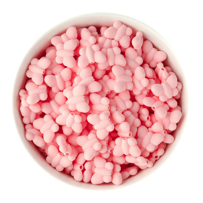 Puffy Butterfly Soft Pink Silicone Focal Beads for silicone bead crafting from Cara & Co Craft Supply