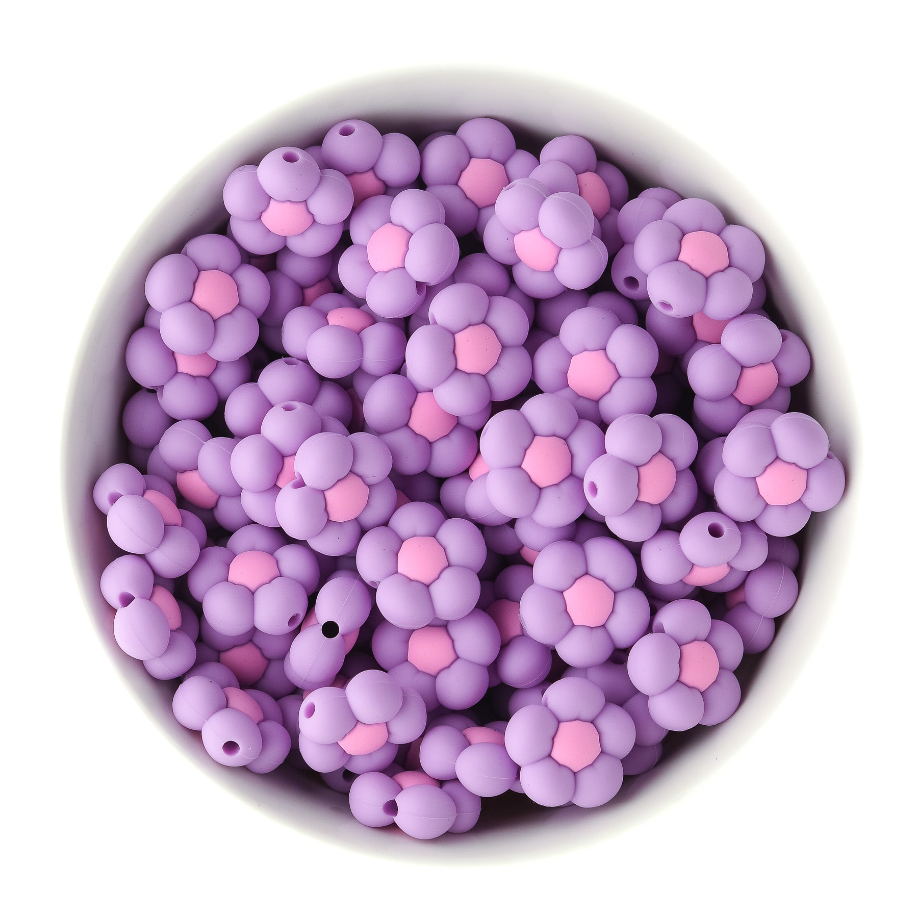 Puffy Flower Hydrangea Silicone Focal Bead for silicone bead crafting from Cara & Co Craft Supply