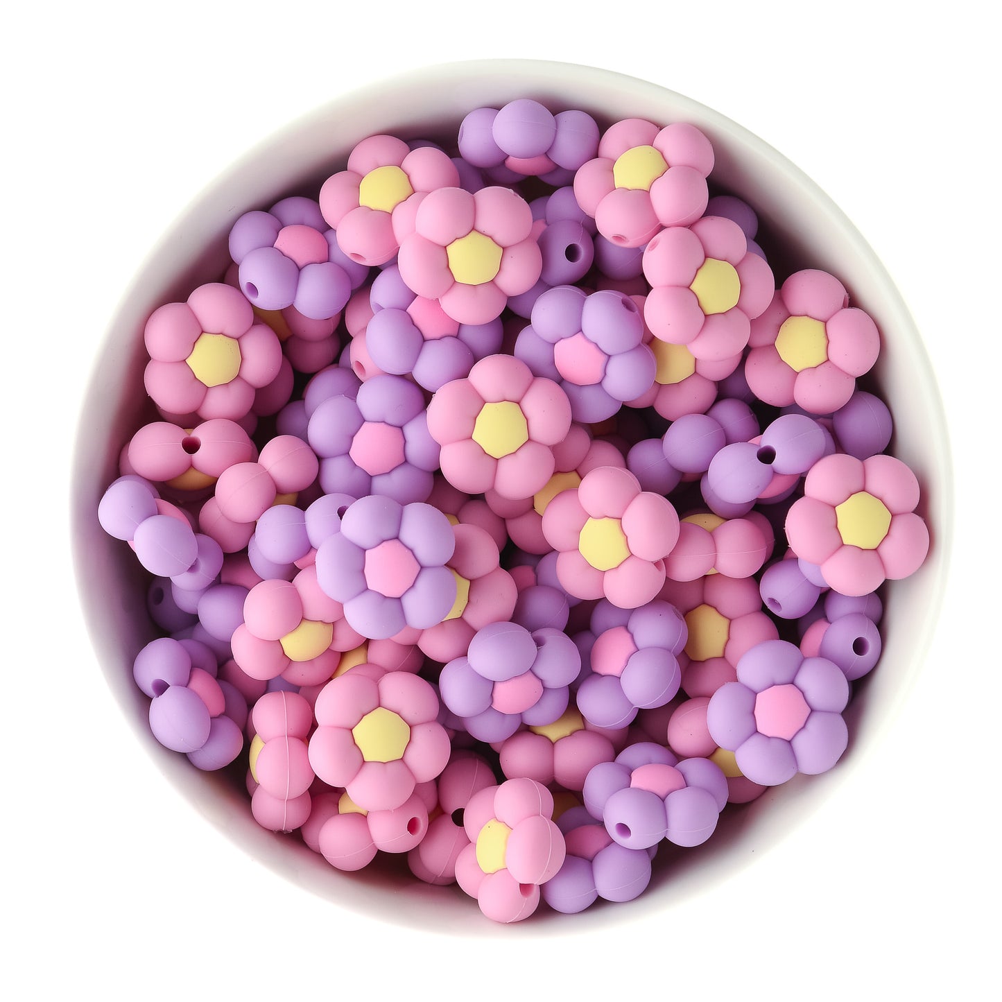 Puffy Flower Silicone Focal Bead for silicone bead crafting from Cara & Co Craft Supply