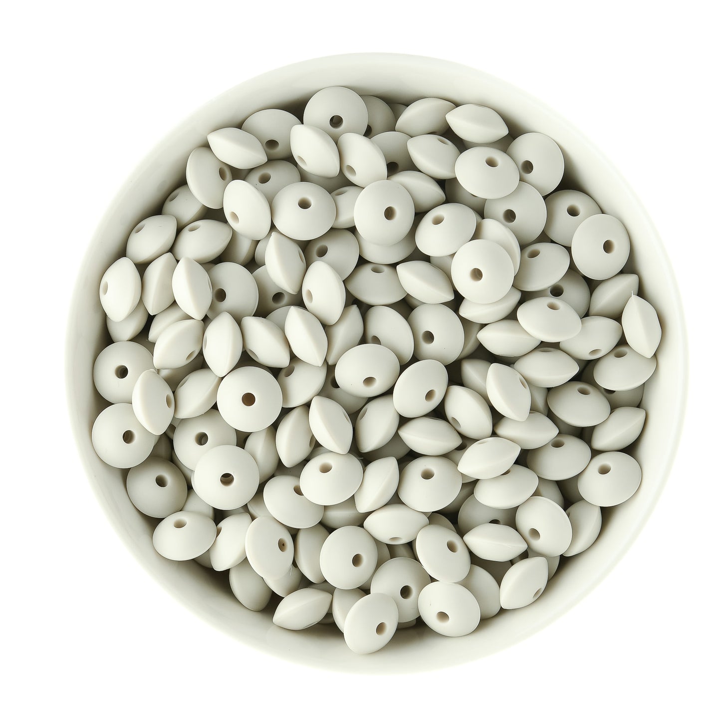 Silicone Shape Beads Saucers Cool Grey from Cara & Co Craft Supply