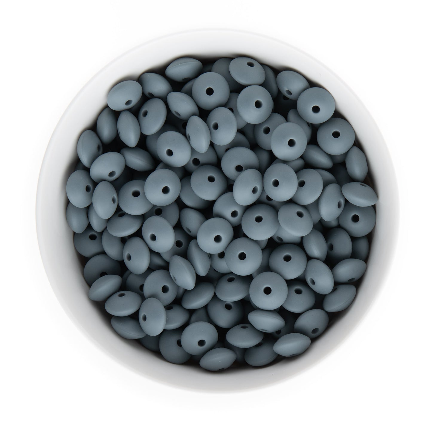 Silicone Shape Beads Saucers Grey from Cara & Co Craft Supply