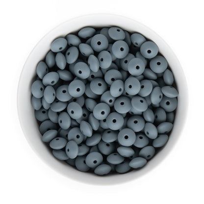 Silicone Shape Beads Saucers Grey from Cara & Co Craft Supply