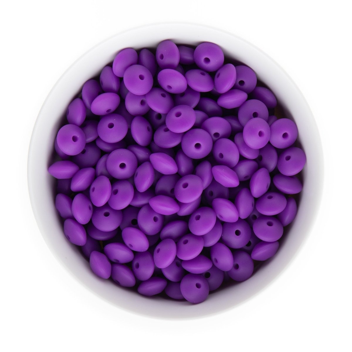 Silicone Shape Beads Saucers Purple from Cara & Co Craft Supply