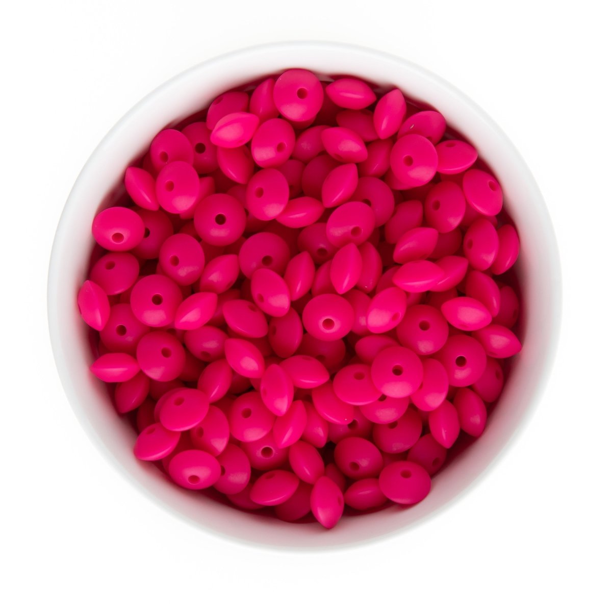 Silicone Shape Beads Saucers Sassy Pink from Cara & Co Craft Supply