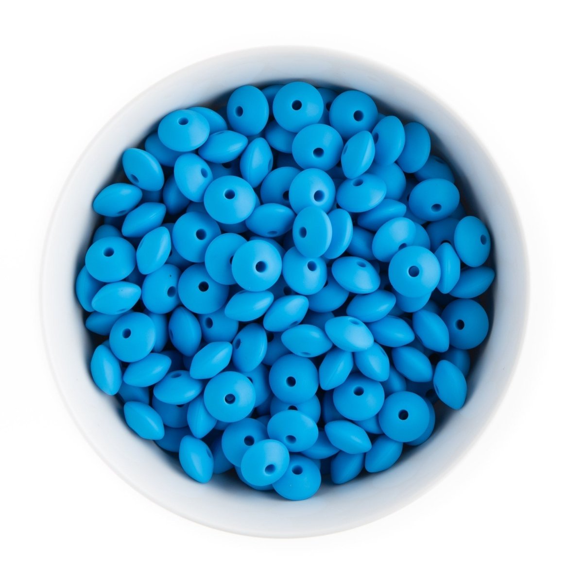 Silicone Shape Beads Saucers Sky Blue from Cara & Co Craft Supply