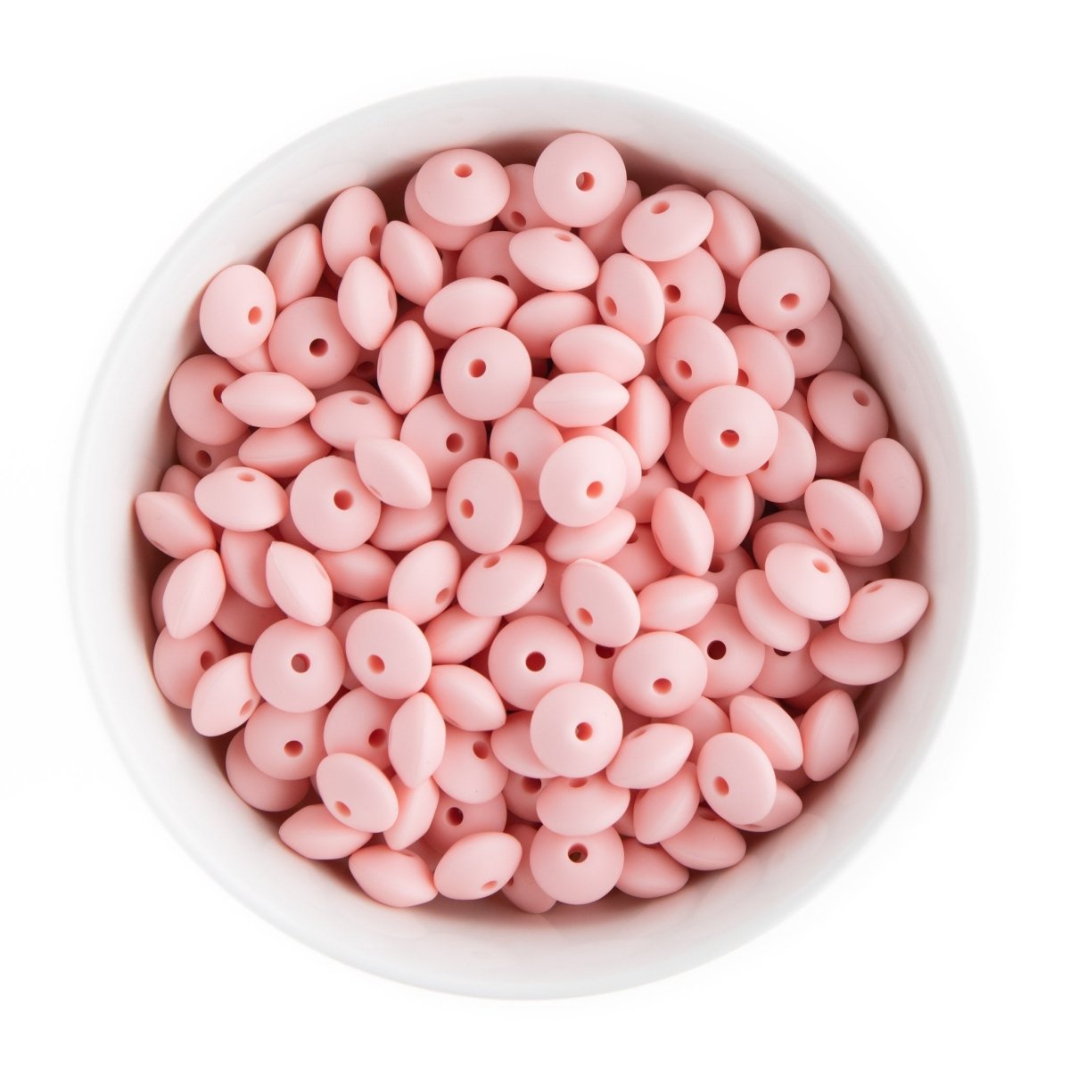 Silicone Shape Beads Saucers Soft Pink from Cara & Co Craft Supply