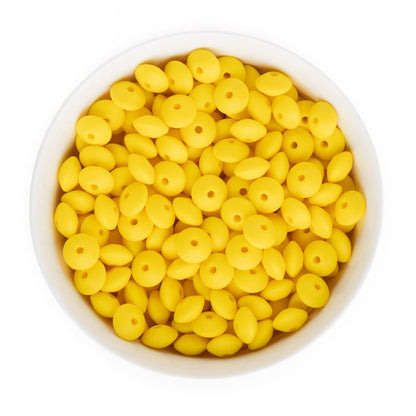 Silicone Shape Beads Saucers Sunshine Yellow from Cara & Co Craft Supply