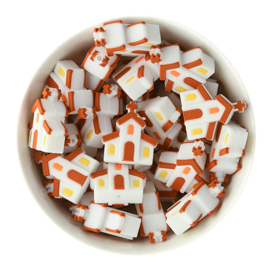 3D Church Silicone Focal Bead for crafting from Cara & Co Crafting Supply