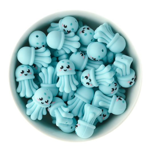 3D Jellyfish Silicone Focal Bead for crafting from Cara & Co craft supply