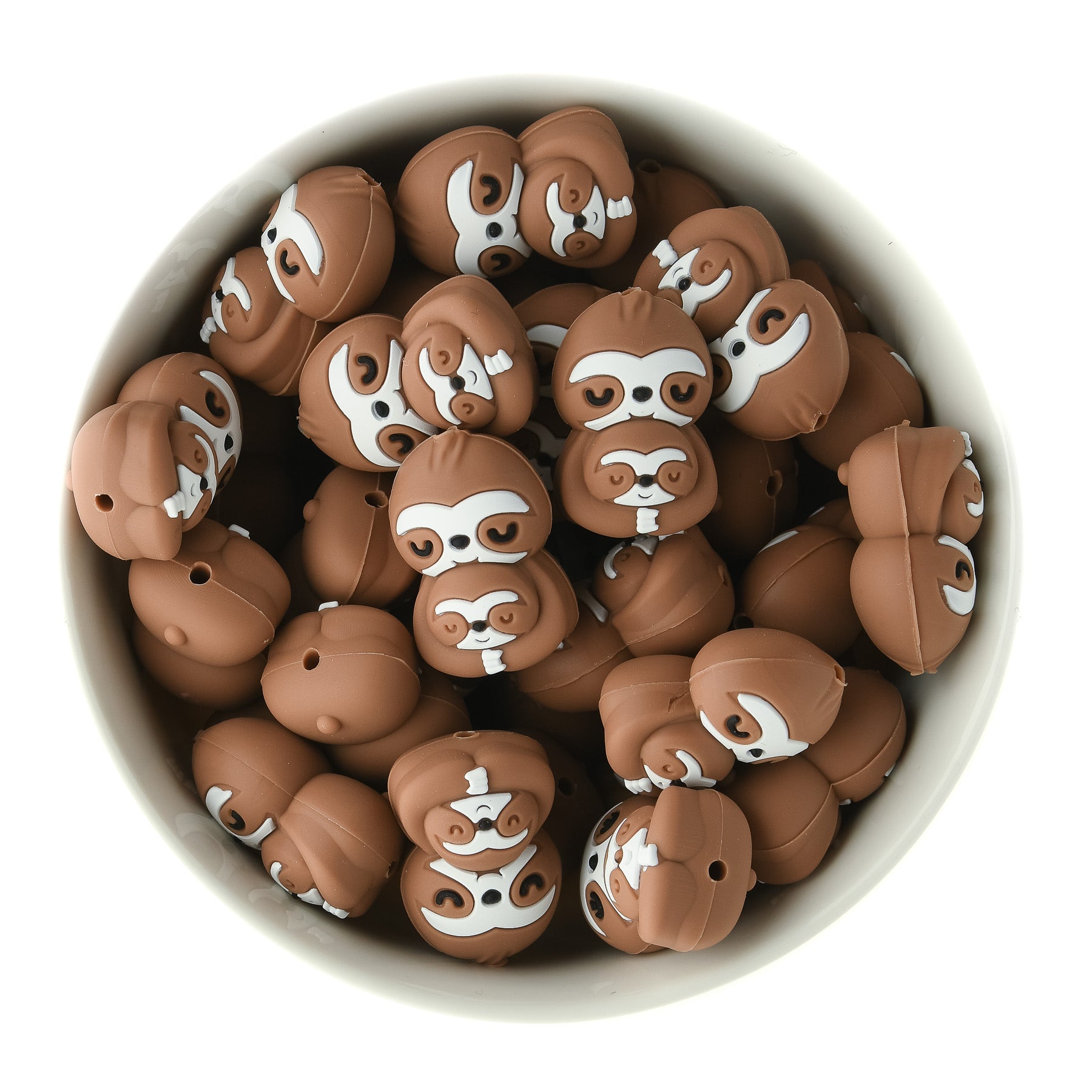 3D Mama Sloth Silicone Focal Beads for crafting from Cara & Co Crafting Supply