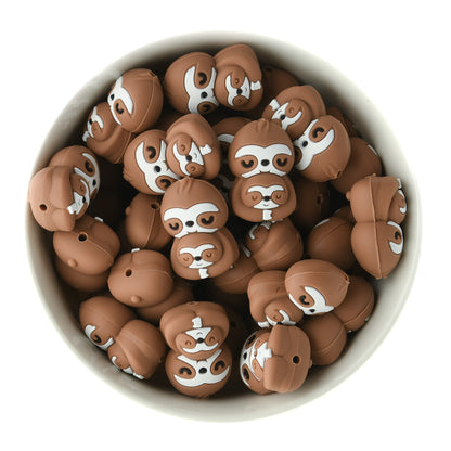 3D Mama Sloth Silicone Focal Beads for crafting from Cara & Co Crafting Supply
