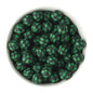 15mm Silicone Round Print Beads Hunter Plaid from Cara & Co Craft Supply