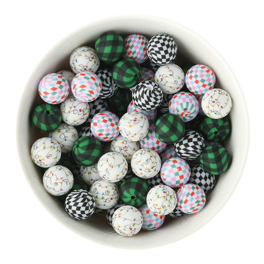 Winter Silicone Print Beads for silicone crafting
