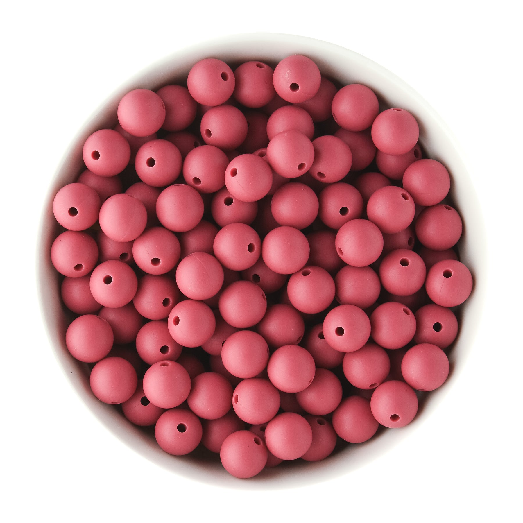 Winter Limited Edition 12mm Cranberry Kiss Silicone Round Beads