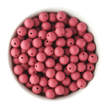 Winter Limited Edition 12mm Cranberry Kiss Silicone Round Beads