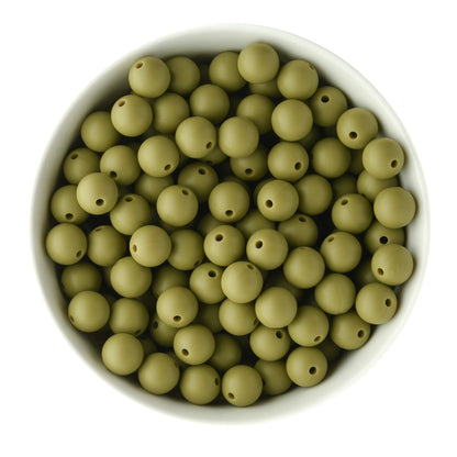 12mm Round Dried Thyme Fall Limited Edition Silicone Round Beads