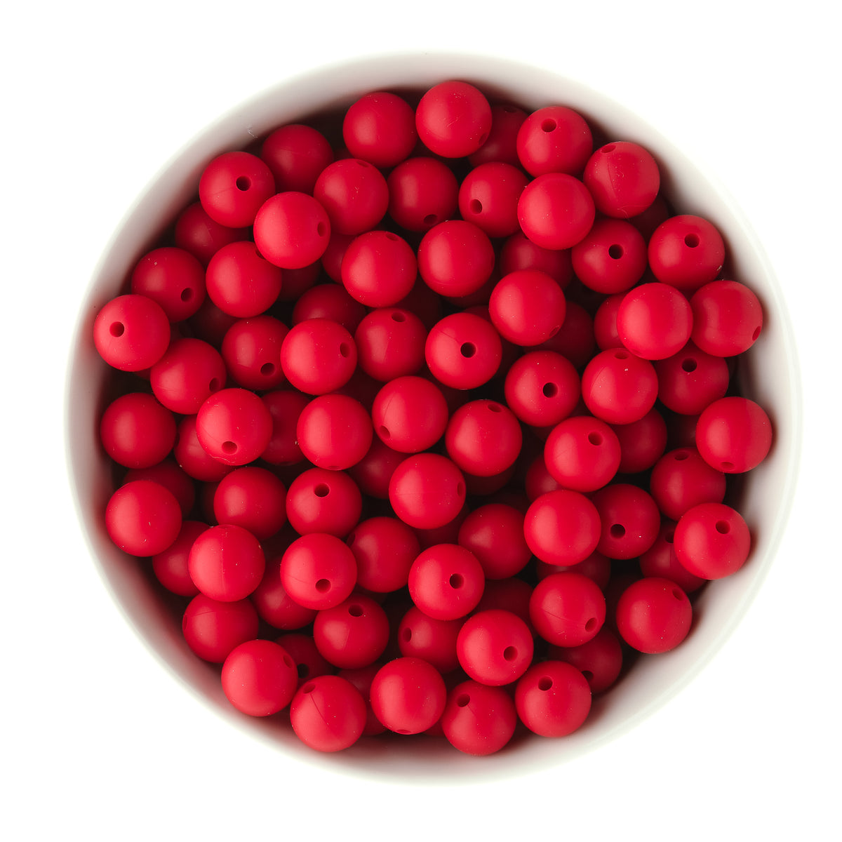 Winter Round Silicone Beads