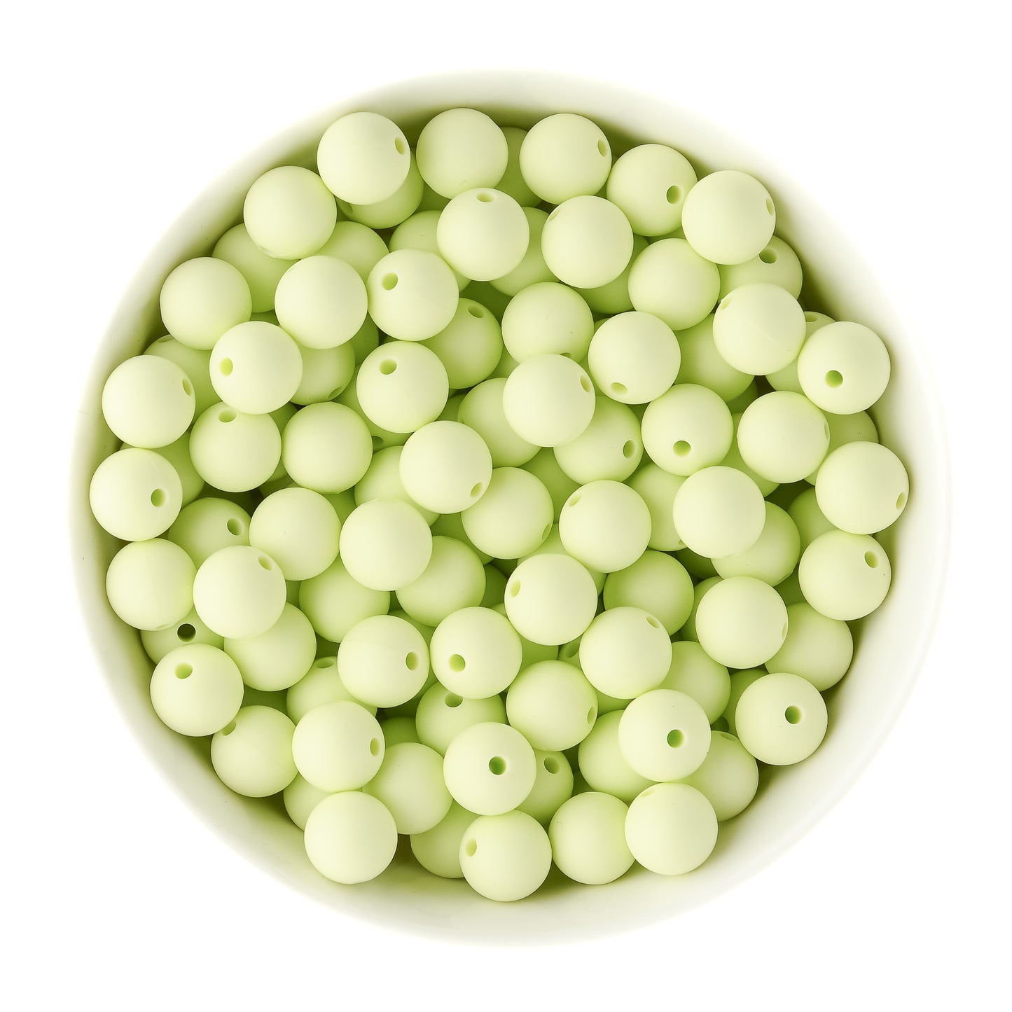 Spring Limited Edition 12mm Limeade Round Silicone Beads used for silicone crafting