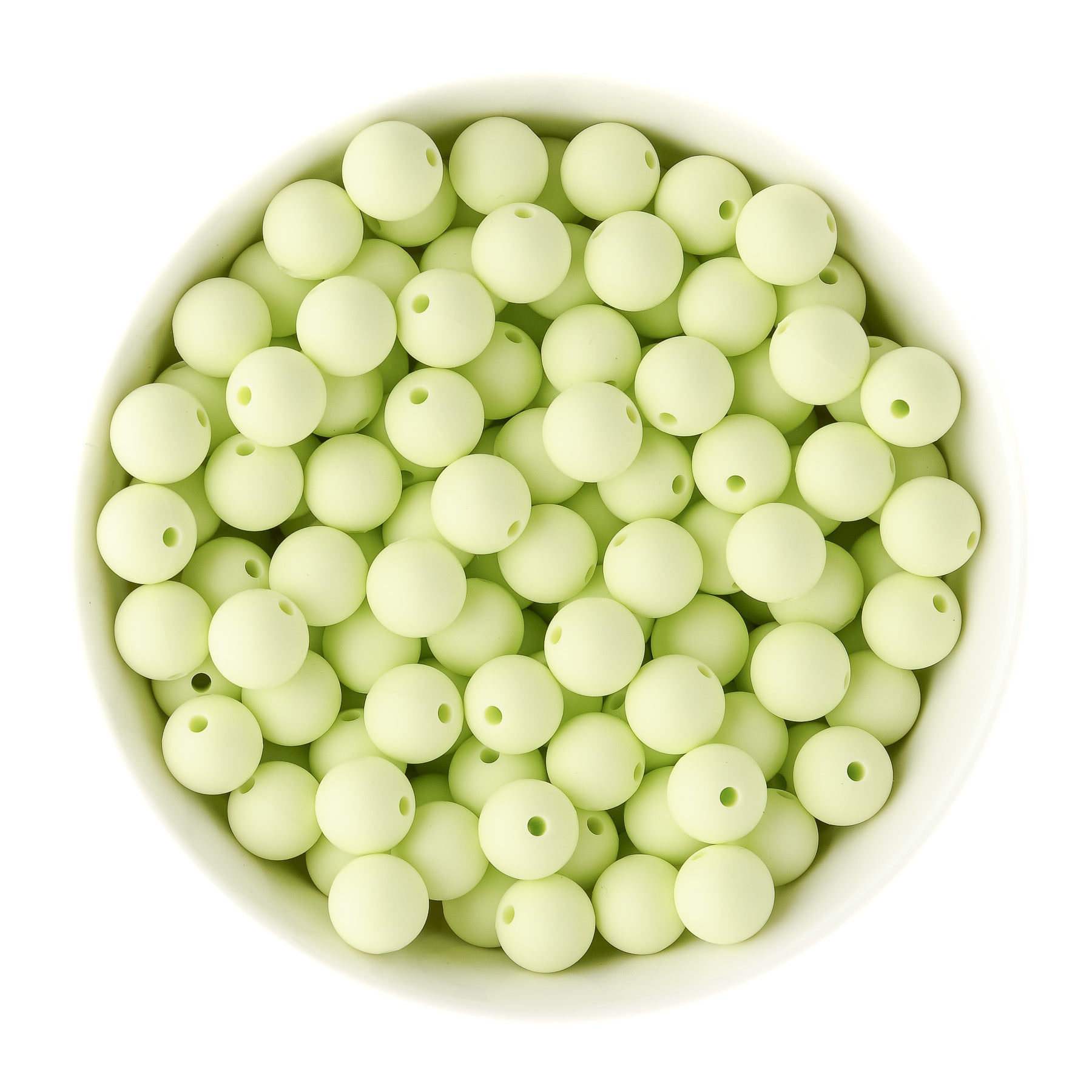 Spring Limited Edition 12mm Limeade Round Silicone Beads used for silicone crafting