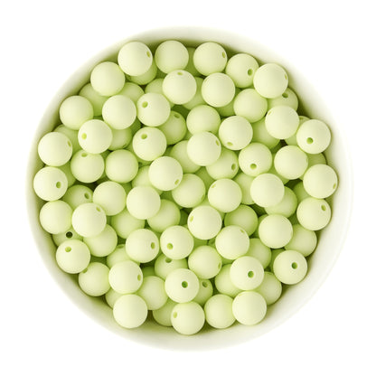 Spring Limited Edition 12mm Limeade Round Silicone Beads used for silicone crafting