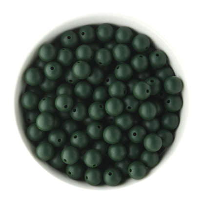 Winter Limited Edition 12mm Deep Spruce Silicone Round Beads
