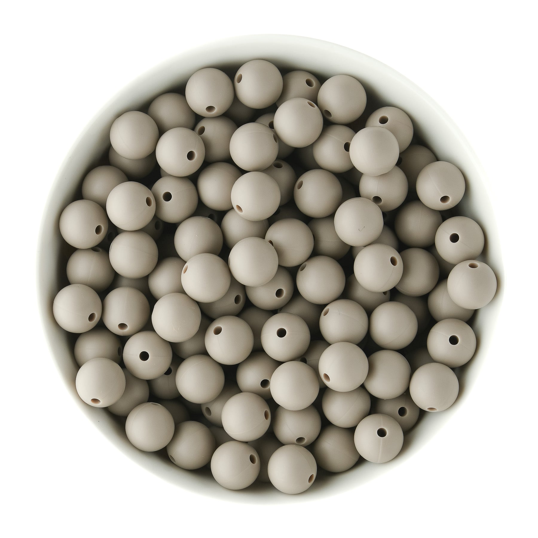 Winter Limited Edition 12mm Silver Birch Silicone Round Beads