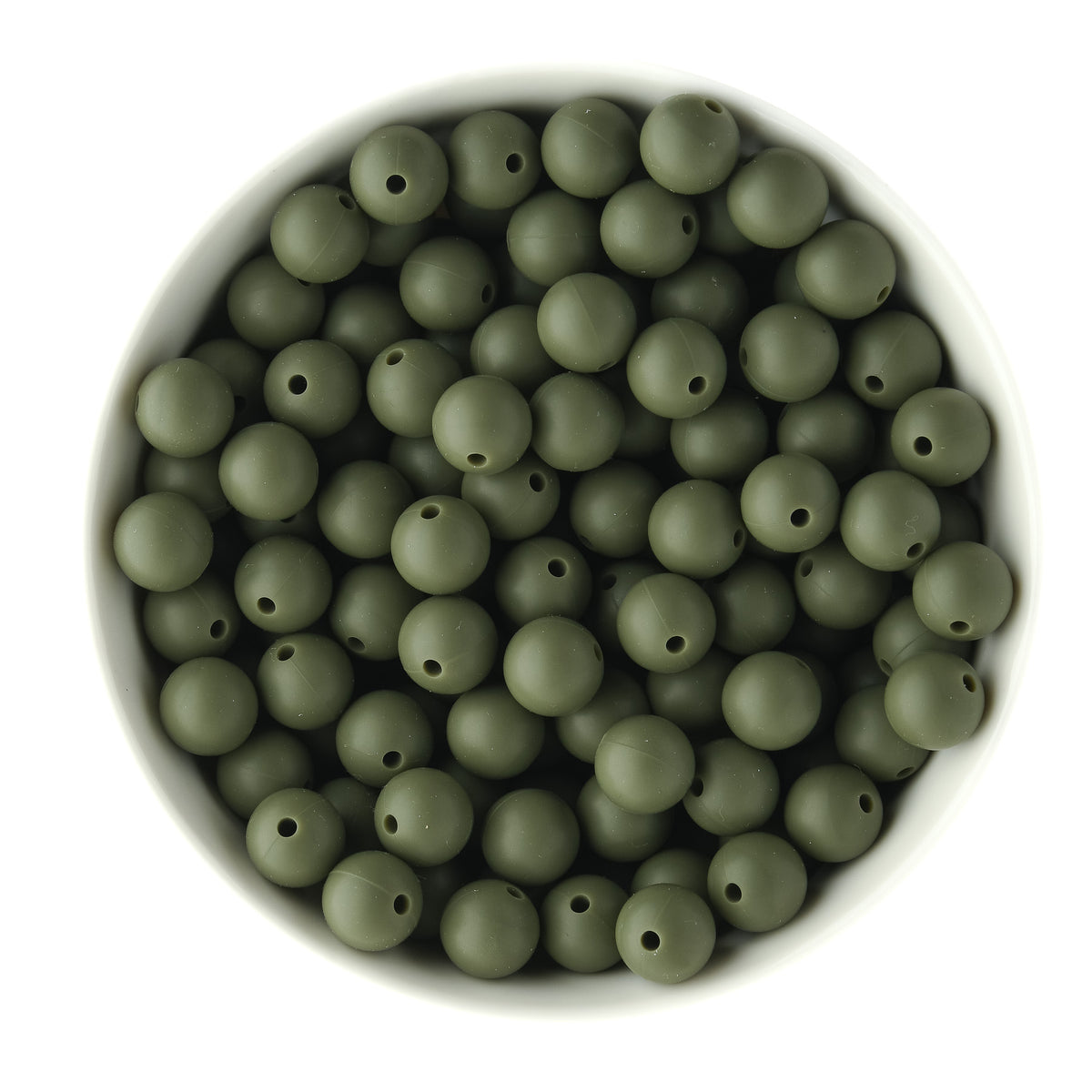 Winter Round Silicone Beads