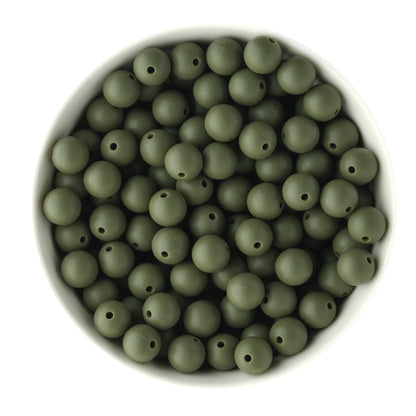 Winter Round Silicone Beads