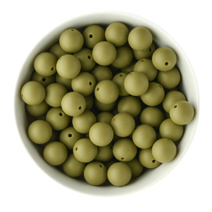 15mm Round Dried Thyme Fall Limited Edition Silicone Round Beads