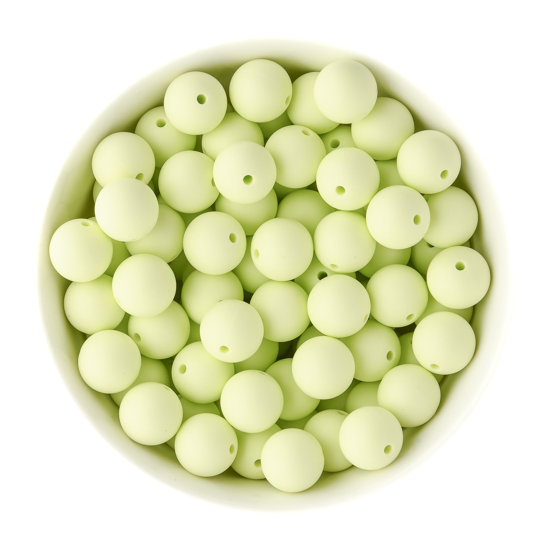 Spring Limited Edition 15mm Limeade Round Silicone Beads used for silicone crafting