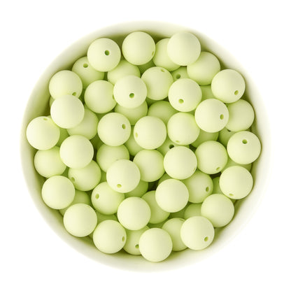 Spring Limited Edition 15mm Limeade Round Silicone Beads used for silicone crafting