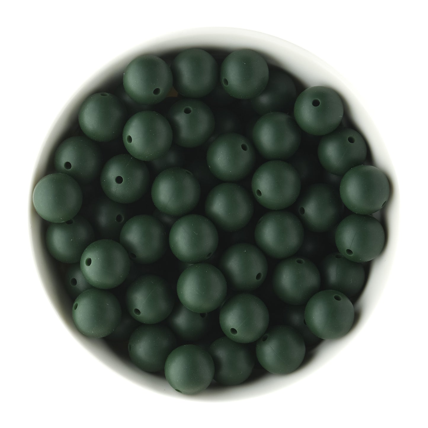 Winter Limited Edition 15mm Deep Spruce Silicone Round Beads