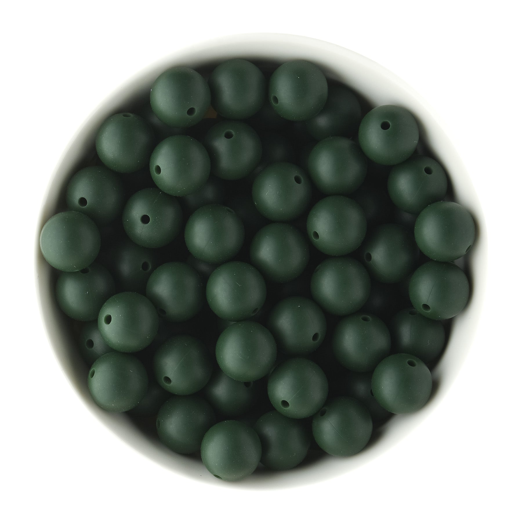 Winter Limited Edition 15mm Deep Spruce Silicone Round Beads