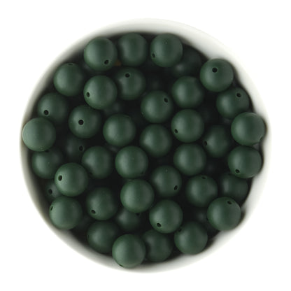 Silicone Beads - Round 15mm  Deep Spruce - Cara & Co