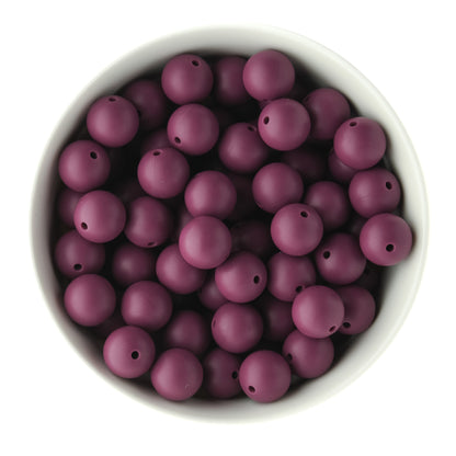 15mm Round Mulled Berry Fall Limited Edition Silicone Round Beads
