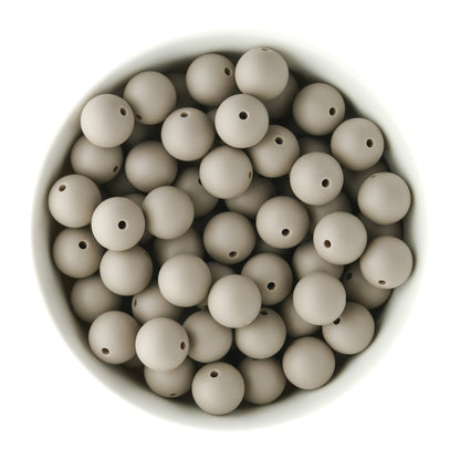 Silicone Beads - Round 15mm Silver Birch  - Cara & Co