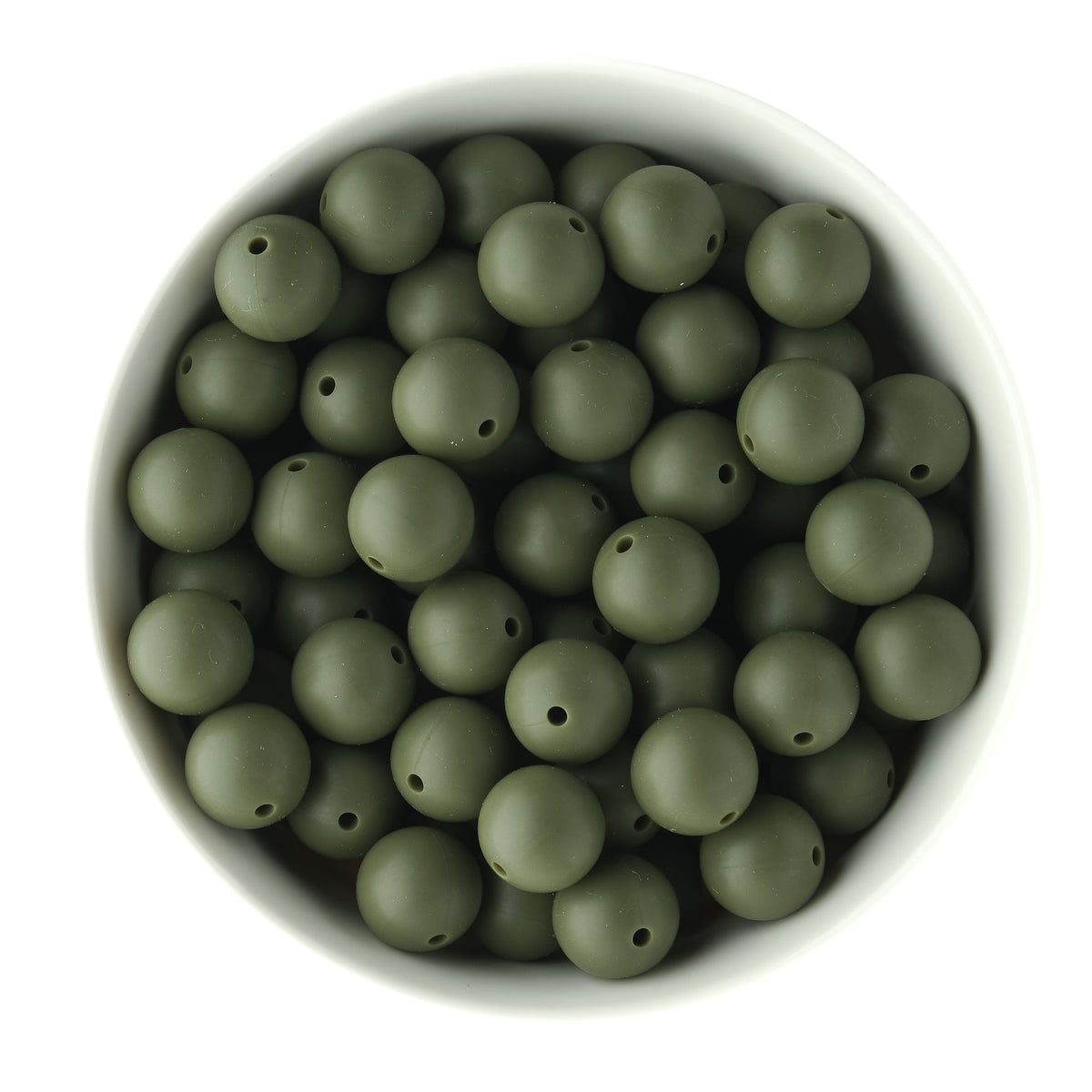 Winter Round Silicone Beads