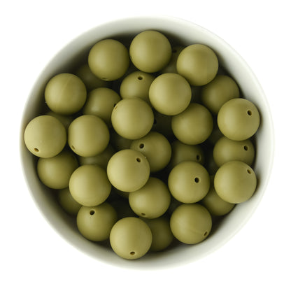19mm Round Dried Thyme Fall Limited Edition Silicone Round Beads