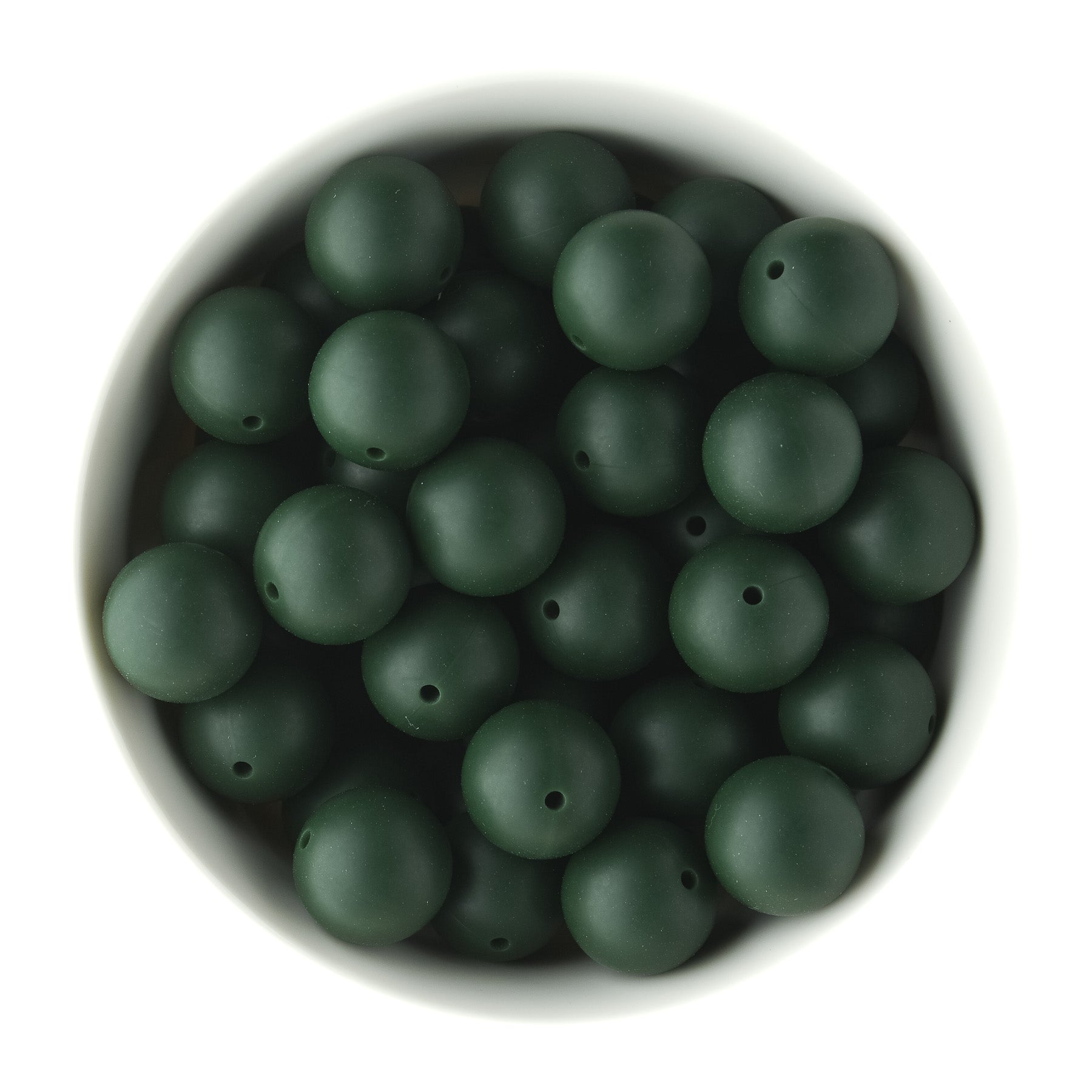 Winter Limited Edition 19mm Deep Spruce Silicone Round Beads